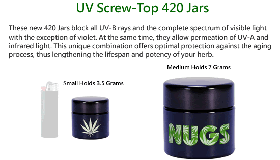 UV cannabis jars